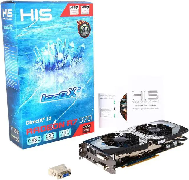 Alt view image 6 of 6 - HIS Radeon R7 370 2GB GDDR5 PCI Express 3.0 x16 Graphics Card H370QM2G2M