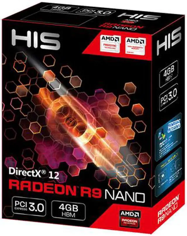 Alt view image 6 of 6 - HIS Radeon R9 Nano H395F4G3D 4GB 4096-Bit HBM PCI Express 3.0 x16 CrossFireX Support Video Card