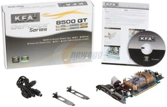 Alt view image 2 of 2 - Galaxy GeForce 8500 GT 512MB GDDR2 PCI Express x16 Low Profile Graphics Card 85GFE8HDFCXX