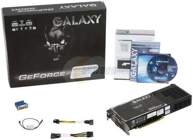 Alt view image 2 of 2 - Galaxy GeForce 9800 GX2 1GB GDDR3 PCI Express 2.0 x16 SLI Support Graphics Card 98XGF1HSFEXX