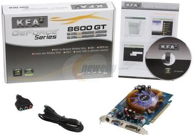 Alt view image 2 of 2 - Galaxy GeForce 8600 GT 1GB GDDR2 PCI Express x16 SLI Support Graphics Card 86GGE8HDFEXX