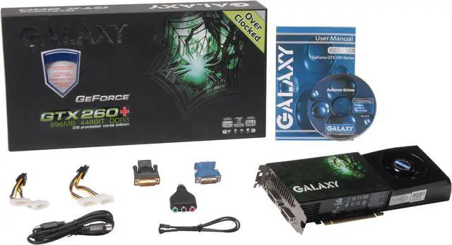 Alt view image 6 of 6 - Galaxy GeForce GTX 260 896MB GDDR3 PCI Express 2.0 x16 SLI Support Graphics Card 26XIF9HBFEXZ