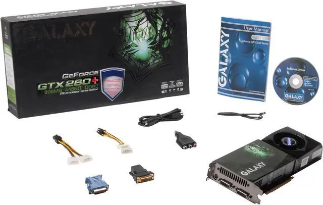 Alt view image 6 of 6 - Galaxy GeForce GTX 260 896MB GDDR3 PCI Express 2.0 x16 SLI Support Graphics Card 26XIF9HBFEXX