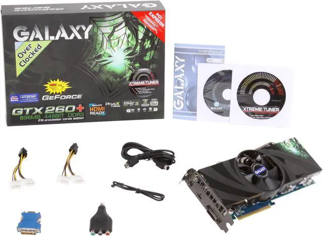 Alt view image 6 of 6 - Galaxy GeForce GTX 260 896MB DDR3 PCI Express 2.0 x16 SLI Support Graphics Card 26XIF9HM1QUH