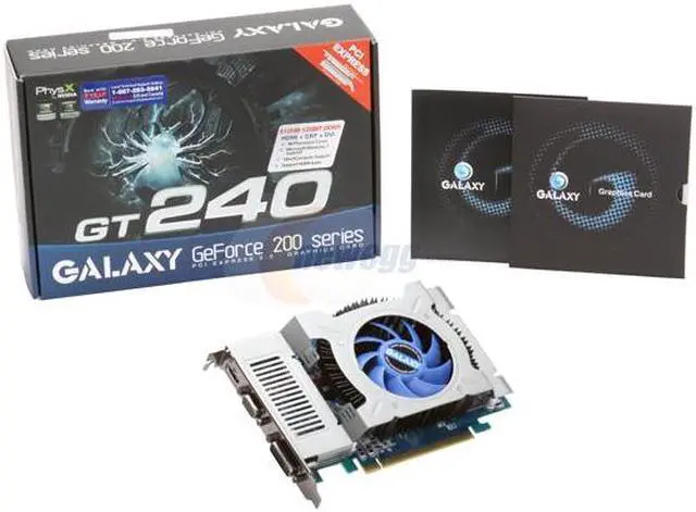 Alt view image 5 of 5 - Galaxy GeForce GT 240 512MB DDR5 PCI Express 2.0 x16 Graphics Card 24GFH8HX2PUG