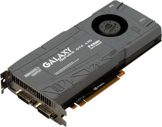 Alt view image 2 of 8 - Galaxy GeForce GTX 470 (Fermi) 1280MB DDR5 PCI Express 2.0 x16 SLI Support Graphics Card 70XKH3HS8GUX