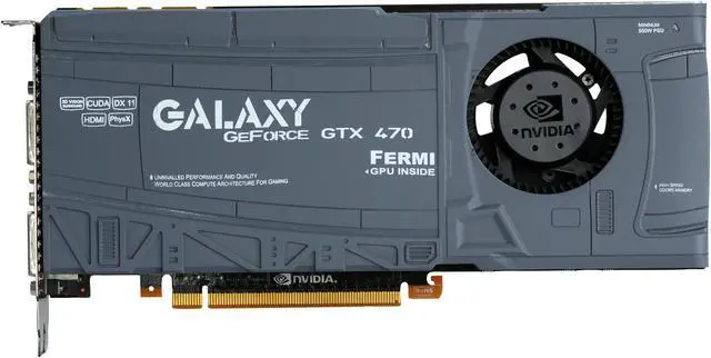 Alt view image 5 of 8 - Galaxy GeForce GTX 470 (Fermi) 1280MB DDR5 PCI Express 2.0 x16 SLI Support Graphics Card 70XKH3HS8GUX