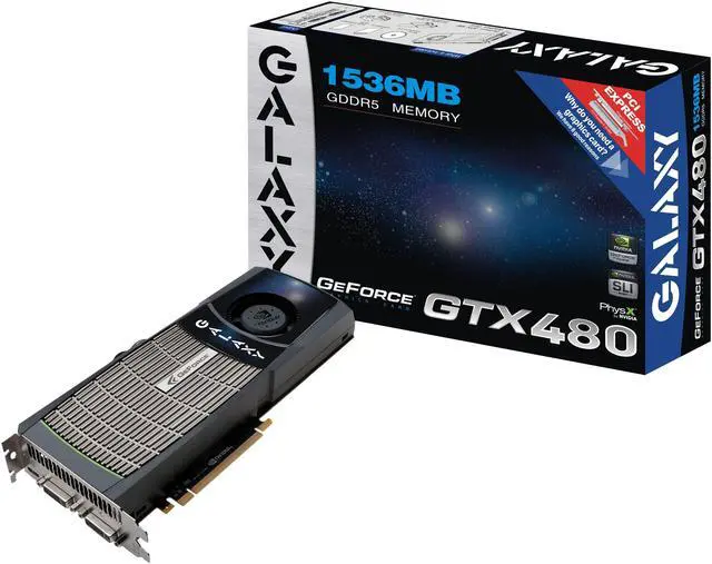 Alt view image 5 of 5 - Galaxy GeForce GTX 480 (Fermi) 1536MB DDR5 PCI Express 2.0 x16 SLI Support Graphics Card 80XLH5HS8GUX