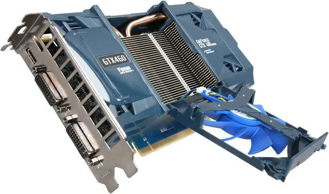 Alt view image 6 of 7 - Galaxy 60XGH6HS3GMW GeForce GTX 460 (Fermi) Super OC 1GB 256-bit GDDR5 PCI Express 2.0 x16 HDCP Ready SLI Support Video Card