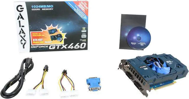 Alt view image 7 of 7 - Galaxy 60XGH6HS3GMW GeForce GTX 460 (Fermi) Super OC 1GB 256-bit GDDR5 PCI Express 2.0 x16 HDCP Ready SLI Support Video Card