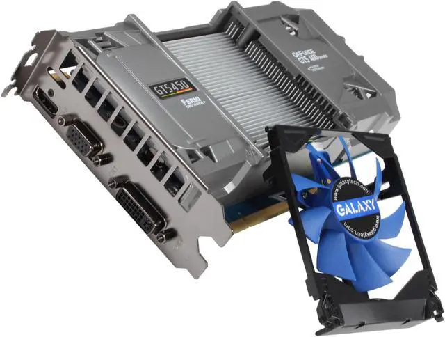 Alt view image 2 of 7 - Galaxy 50SGH8HX3QMZ GeForce GTS 450 (Fermi) GC Version 1GB 128-bit DDR5 PCI Express 2.0 x16 HDCP Ready SLI Support Video Card