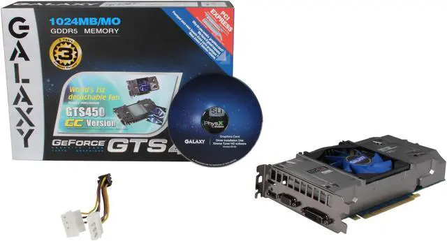 Alt view image 7 of 7 - Galaxy 50SGH8HX3QMZ GeForce GTS 450 (Fermi) GC Version 1GB 128-bit DDR5 PCI Express 2.0 x16 HDCP Ready SLI Support Video Card