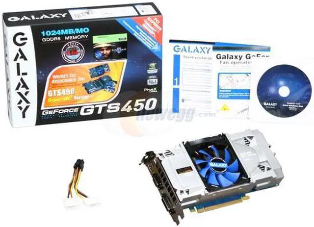 Alt view image 6 of 6 - Galaxy 50SGH8HX3OMJ GeForce GTS 450 (Fermi) SuperOC 1GB 128-bit DDR5 PCI Express 2.0 x16 HDCP Ready SLI Support Video Card