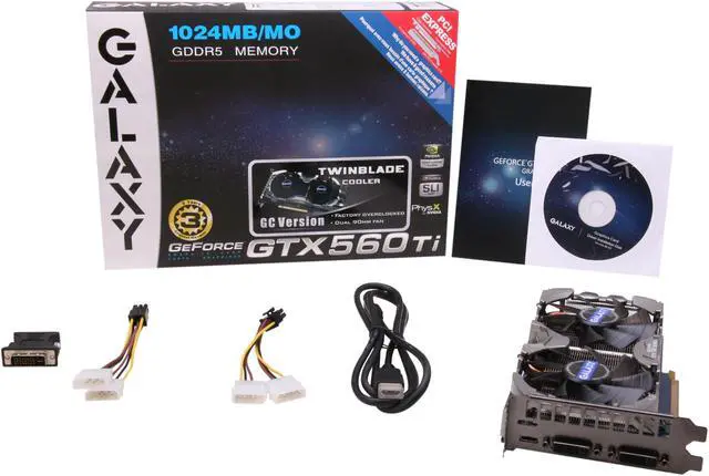 Alt view image 6 of 6 - Galaxy 56NGH6HS4IXZ GeForce GTX 560 Ti (Fermi) GC 1GB 256-bit DDR5 PCI Express 2.0 x16 HDCP Ready SLI Support Video Card