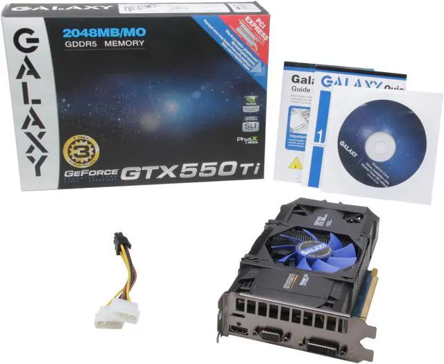 Alt view image 6 of 6 - Galaxy GeForce GTX 550 Ti (Fermi) 2GB GDDR5 PCI Express 2.0 x16 SLI Support Graphics Card 55NPH8HX4LXZ