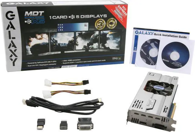 Alt view image 5 of 5 - Galaxy 56NGH6DM3TTX MDT X5 GTX 560 Ti (Fermi) Multi Display 1GB 256-bit GDDR5 PCI Express 2.0 x16 HDCP Ready Video Card