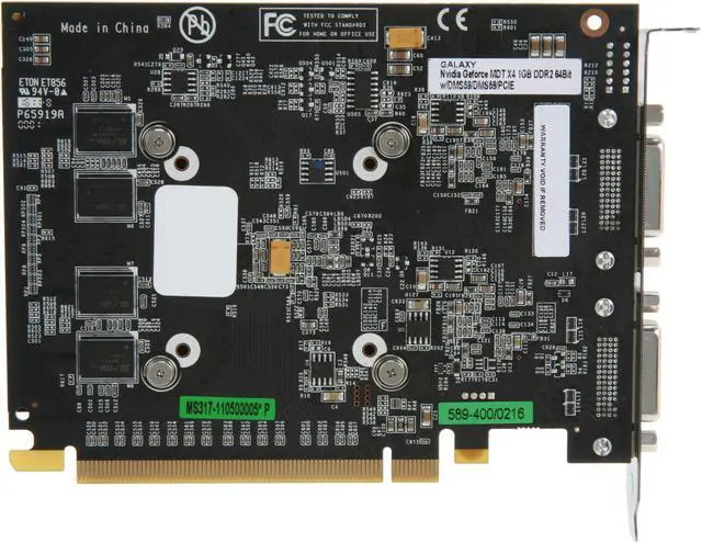 Alt view image 4 of 6 - Galaxy 21GGE4AM9EKP MDT X4 GeForce 210 Multi Display 1GB 64-bit DDR2 PCI Express 2.0 x16 HDCP Ready  Video Card