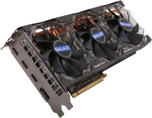 Main image of Galaxy 58NLH5DI5TXX MDT X4 GeForce GTX 580 (Fermi) 1536MB 384-bit GDDR5 PCI Express 2.0 x16 HDCP Ready SLI Support Multi-Display Video Card