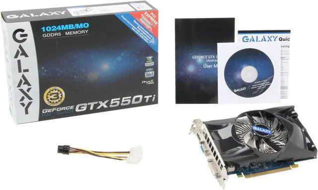 Alt view image 6 of 6 - Galaxy GeForce GTX 550 Ti (Fermi) 1GB GDDR5 PCI Express 2.0 x16 SLI Support Graphics Card 55NGH8HX4UXX
