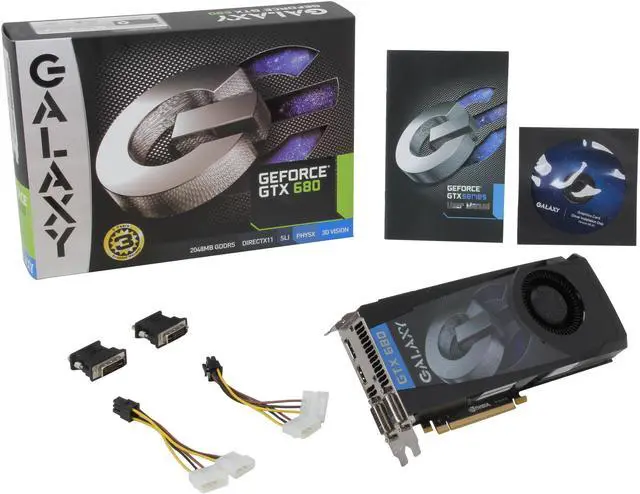 Alt view image 6 of 6 - Galaxy GeForce GTX 680 2GB GDDR5 PCI Express 3.0 x16 SLI Support Graphics Card 68NPH6DV5ZGX