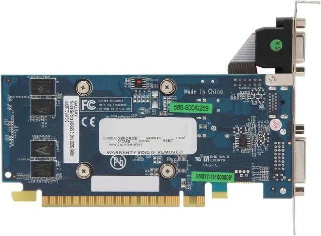 Alt view image 4 of 5 - Galaxy GeForce 8400 GS 512MB DDR3 PCI Express 2.0 x16 Graphics Card 84GFF4HX2HXZ