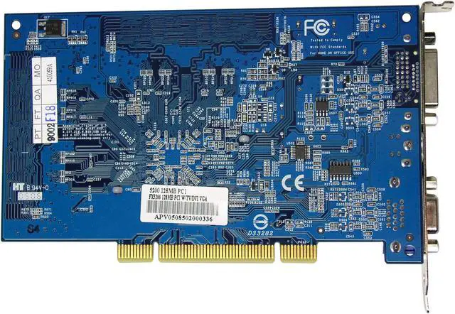 Alt view image 3 of 5 - Rosewill GeForce FX 5200 128MB DDR PCI Graphics Card R5200-128PCI
