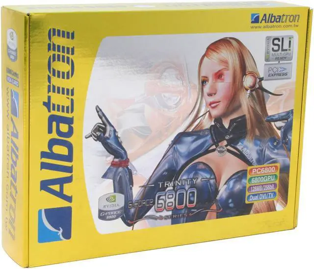 Alt view image 5 of 5 - Albatron GeForce 6800 128MB DDR PCI Express x16 SLI Support Graphics Card PC6800-128MB PCIE