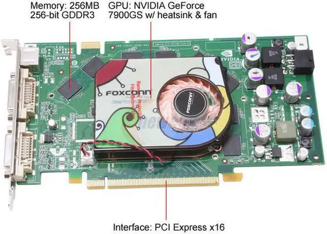 Alt view image 3 of 8 - Foxconn GeForce 7900GS 256MB GDDR3 PCI Express x16 SLI Support Graphics Card FV-N79SM2D2