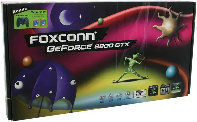 Alt view image 3 of 3 - Foxconn GeForce 8800 GTX 768MB GDDR3 PCI Express x16 SLI Support Graphics Card FV-N88XMAD2-ON