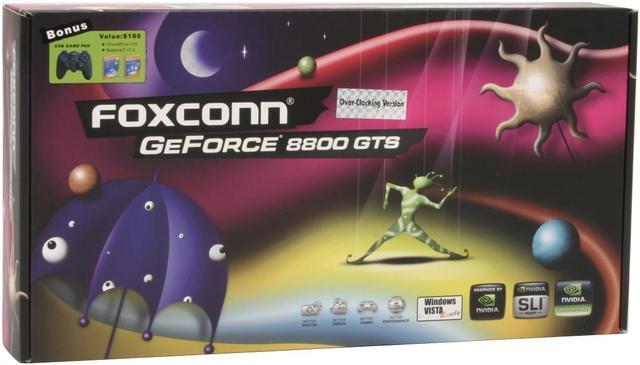 Alt view image 9 of 9 - Foxconn GeForce 8800 GTS 320MB GDDR3 PCI Express x16 SLI Support Graphics Card FV-N88SMCD2-ONOC