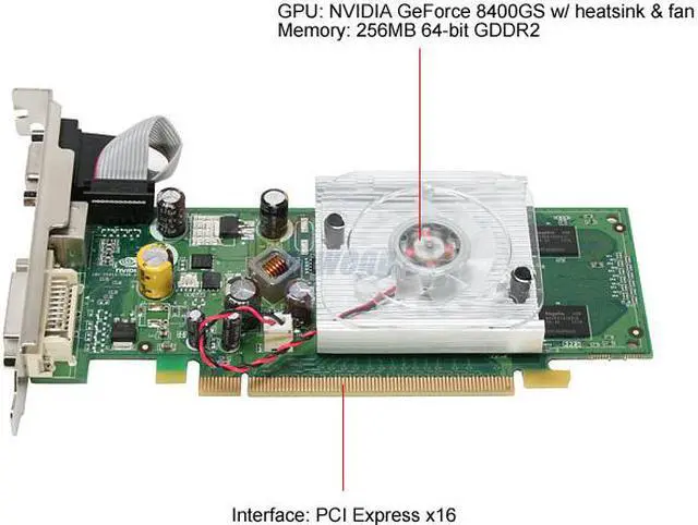 Alt view image 3 of 3 - Foxconn GeForce 8400 GS 256MB GDDR2 PCI Express x16 Graphics Card FV-N84SM2DT