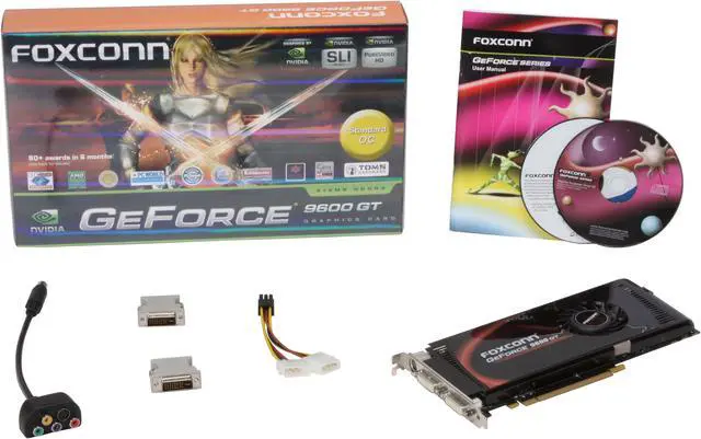 Alt view image 6 of 6 - Foxconn GeForce 9600 GT 512MB GDDR3 PCI Express 2.0 x16 SLI Support Graphics Card 9600GT-512