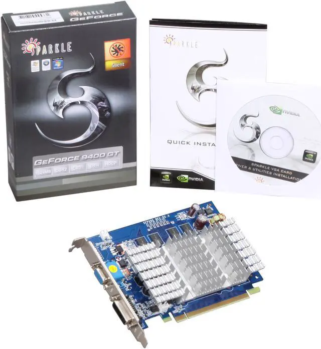 Alt view image 5 of 5 - SPARKLE GeForce 9400 GT 1GB DDR2 PCI Express 2.0 x16 Graphics Card SFPX94GT1024U2