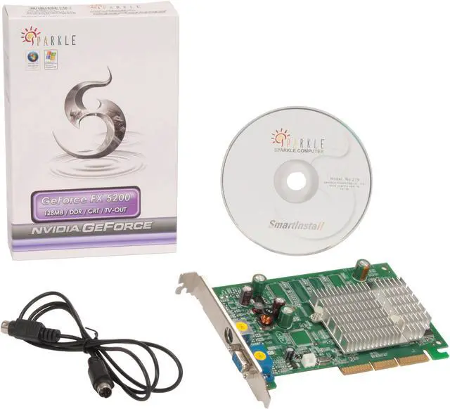 Alt view image 5 of 5 - SPARKLE GeForce FX 5200 128MB DDR AGP 8X Graphics Card SF8834T128