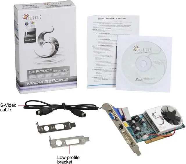 Alt view image 5 of 5 - SPARKLE GeForce 9500 GT 1GB DDR2 PCI Low Profile Ready Graphics Card SP95GT1024D2LHP