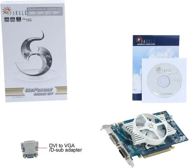 Alt view image 5 of 5 - SPARKLE GeForce 9800 GT 1GB GDDR3 PCI Express 2.0 x16 SLI Support Graphics Card SX98GT1024D3GVP