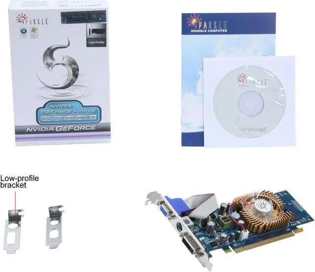 Alt view image 5 of 5 - SPARKLE GeForce 8400 GS 256MB DDR2 PCI Express x16 Low Profile Ready Graphics Card SFPX84GS256U2LF