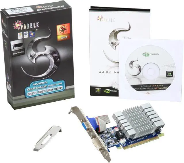 Alt view image 5 of 5 - SPARKLE GeForce 8400 GS 256MB DDR2 PCI Express 2.0 x16 Low Profile Ready Graphics Card SX84GS256D2LDPP