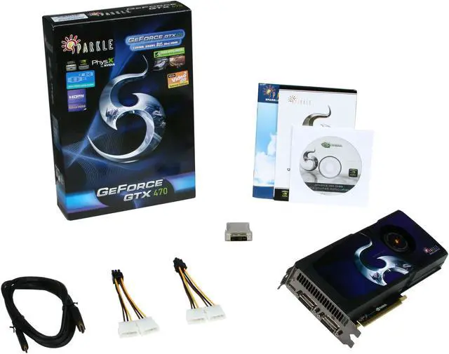 Alt view image 6 of 6 - SPARKLE GeForce GTX 470 (Fermi) 1280MB GDDR5 PCI Express 2.0 x16 SLI Support Graphics Card SXX4701280D5-NM