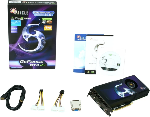 Alt view image 6 of 6 - SPARKLE GeForce GTX 465 (Fermi) 1GB GDDR5 PCI Express 2.0 x16 SLI Support Graphics Card SXX4651024D5-NM