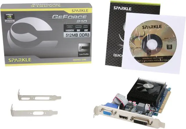 Alt view image 6 of 6 - SPARKLE GeForce 210 512MB DDR3 PCI Express 2.0 x16 Low Profile Ready Graphics Card SXG210512S3L-NM