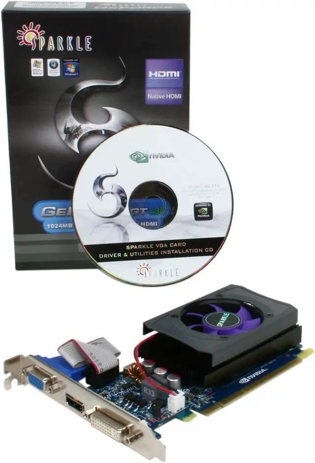 Alt view image 5 of 5 - SPARKLE GeForce GT 430 (Fermi) 1GB DDR3 PCI Express 2.0 x16 Low Profile Graphics Card SXT4301024S3LNM