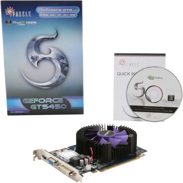 Alt view image 5 of 5 - SPARKLE GeForce GTS 450 (Fermi) 2GB DDR3 PCI Express 2.0 x16 SLI Support Graphics Card SXS4502048S3NM