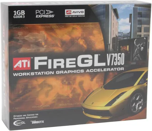 Alt view image 6 of 6 - AMD FireGL V7350 100-505143 1GB 512-bit GDDR3 PCI Express x16 Graphics Card