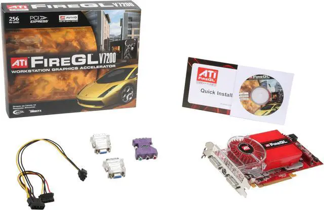 Alt view image 6 of 6 - AMD FireGL V7200 100-505121 256MB 512-bit GDDR3 PCI Express x16 Graphics Card