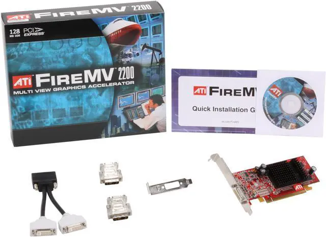Alt view image 5 of 5 - AMD FireMV 2200 100-505141 128MB DDR PCI Express x16 Graphics Card