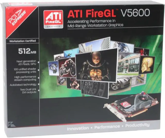 Alt view image 7 of 7 - AMD FireGL V5600 100-505511 512MB PCI Express x16 Graphics Card