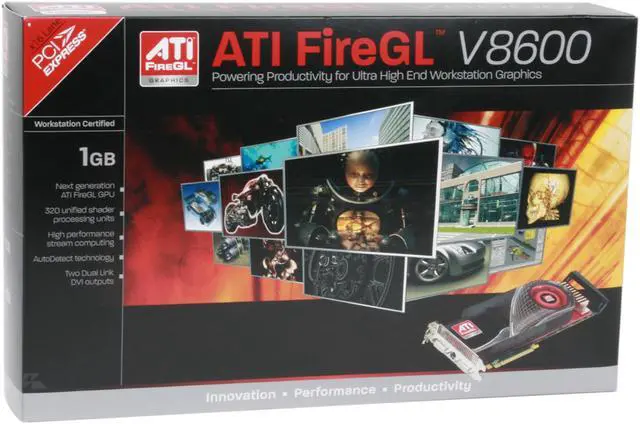 Alt view image 8 of 8 - AMD FireGL V8600 100-505518 1GB PCI Express x16 Graphics Card