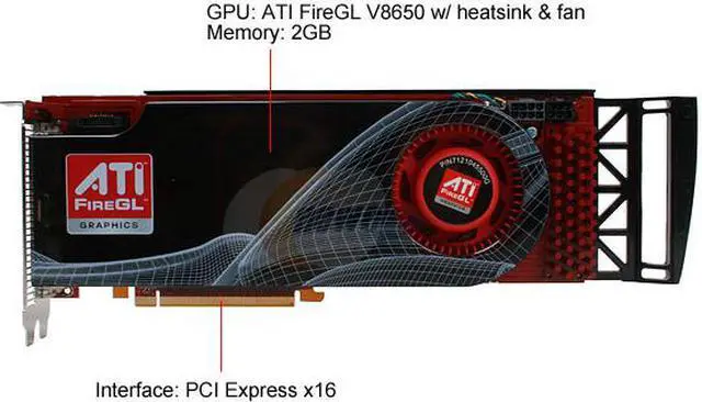 Alt view image 3 of 8 - AMD FireGL V8650 100-505509 2GB PCI Express x16 Graphics Card