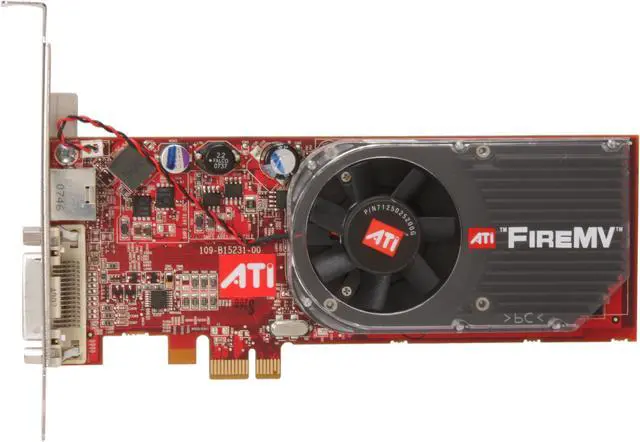 Alt view image 3 of 5 - AMD FireMV 2250 100-505180 256MB GDDR2 PCI Express x1 Low Profile Graphics Card - OEM